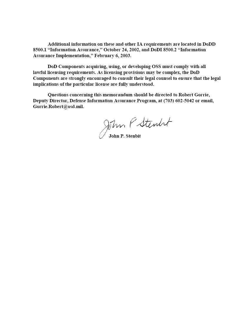 Stenbit memo page 2 of 2